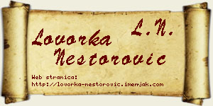 Lovorka Nestorović vizit kartica